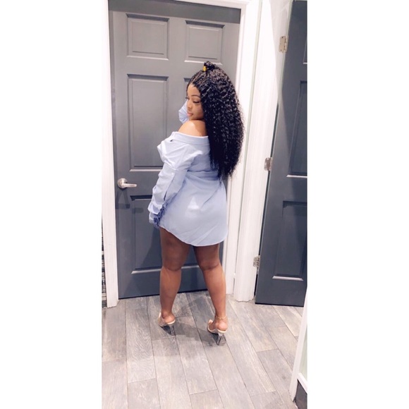 Blue and white Shirt Dress - Picture 2 of 2